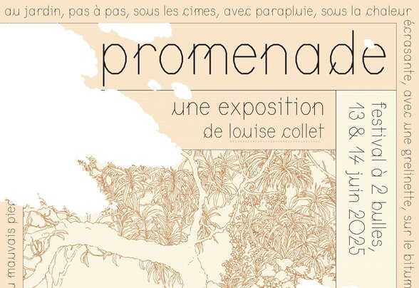 Affiche de l'exposition au Séchoir, 1 rue de la Chamoiserie, Niort, du 13 juin au 31 août 2025 – festival À 2 Bulles - Agrandir l'image, fenêtre modale