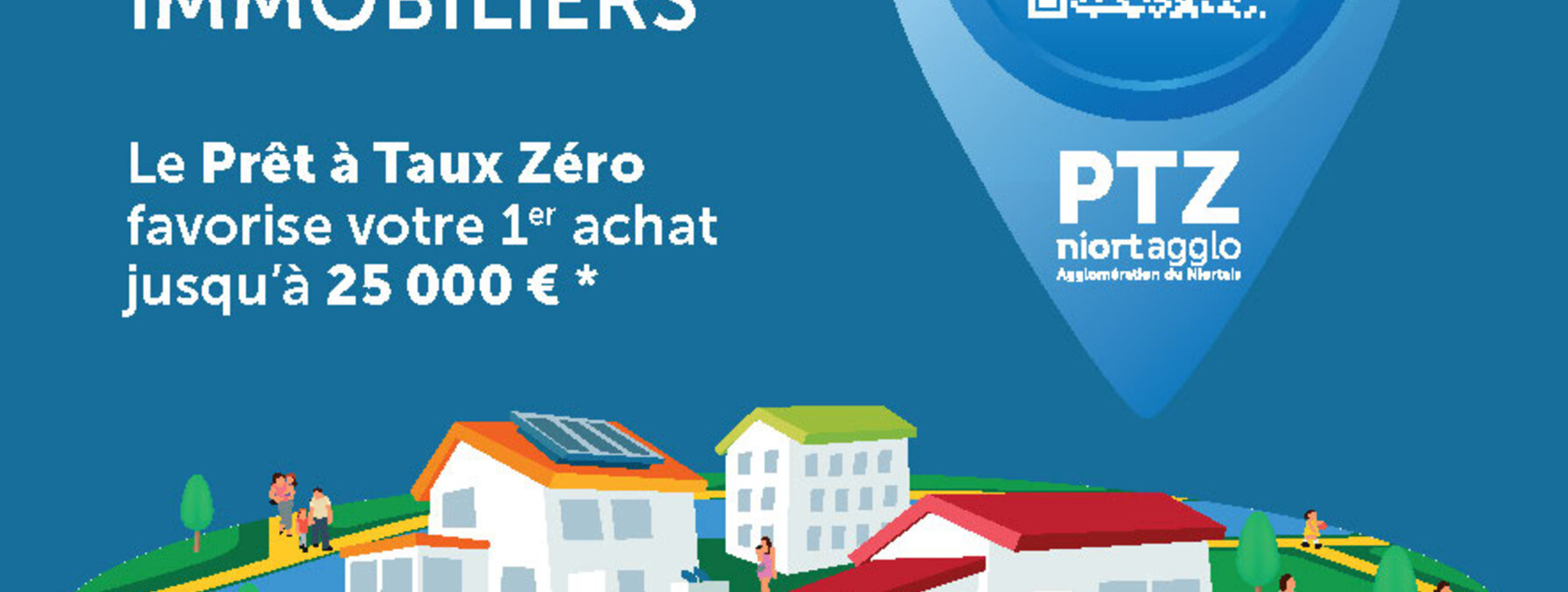 Niort Agglo propose le Prêt à Taux Zéro jusqu'à 25 000 € pour primo-accédants – contact : 05 49 28 08 08