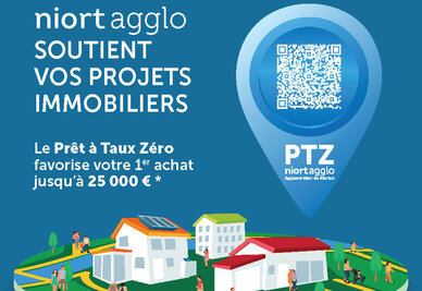Niort Agglo propose le Prêt à Taux Zéro jusqu'à 25 000 € pour primo-accédants – contact : 05 49 28 08 08