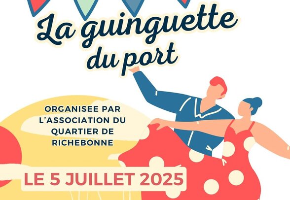 Affiche La Guinguette du port – Mauze-sur-le-Mignon, 5 juillet 2025, de 15h à minuit, entrée gratuite - Agrandir l'image, fenêtre modale