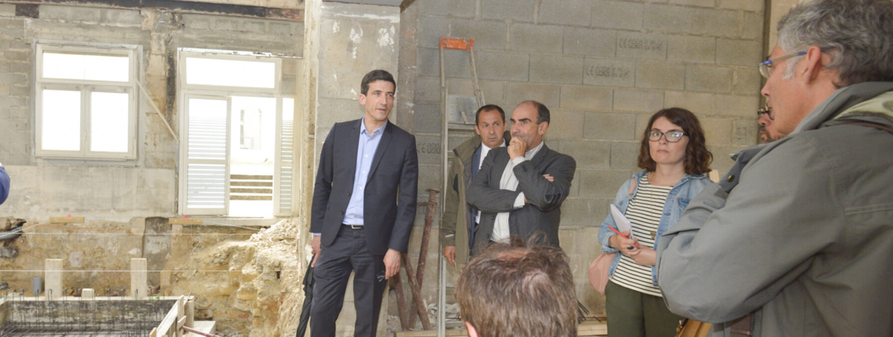 Visite du chantier MSA en présence de Jérôme Baloge et de la presse le 11 juin 2018 ©Darri