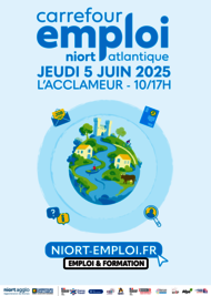 Affiche de l'événement : jeudi 5 juin 2025, L'Acclameur, de 10h à 17h — niort-emploi.fr