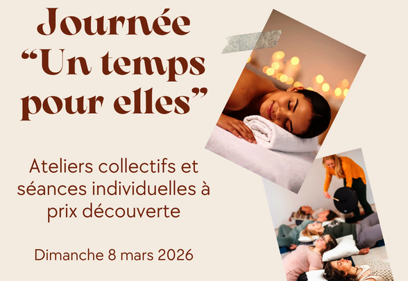 Affiche : Centre Le Talisman à Niort, dimanche 8 mars 2026 – massage et bain de sons collectif au programme - Agrandir l'image, fenêtre modale