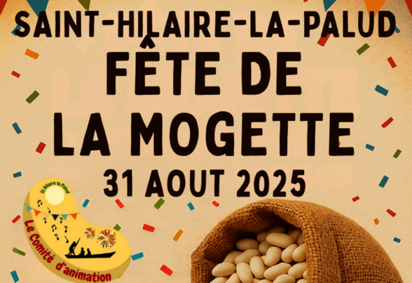Affiche du Comité d'Animation : animations, concours de la meilleure recette de mogettes, restauration et buvette sur place - Agrandir l'image, fenêtre modale