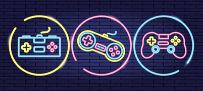 video game neon