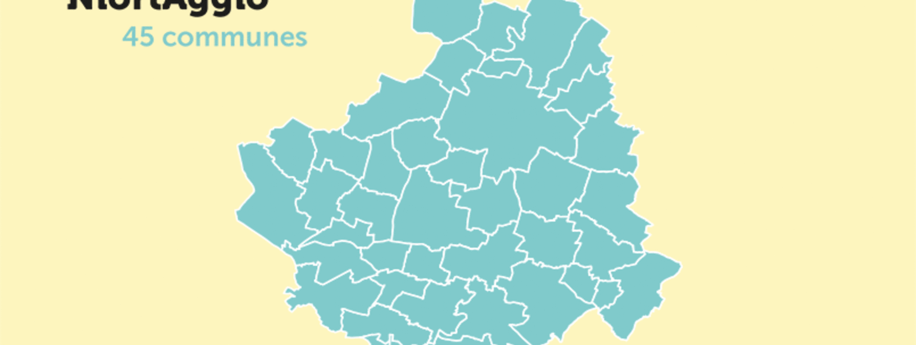 Carte de l'Agglomération du Niort ©service communication Niort Agglo