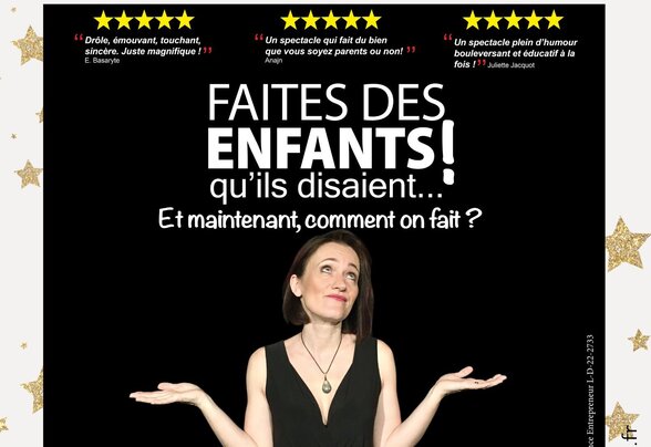 Affiche officielle avec Corinne Pates, auteure et interprète du spectacle, à la Maison de quartier de Goise - Agrandir l'image, fenêtre modale