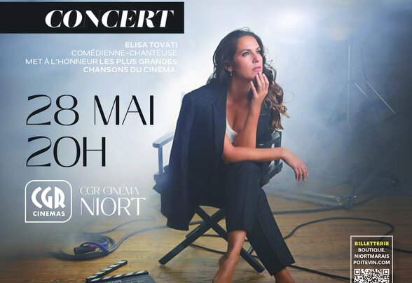 Affiche du spectacle « Elisa fait son cinéma » – 28 mai à 20h au CGR Cinéma Niort, billets disponibles en ligne - Agrandir l'image, fenêtre modale