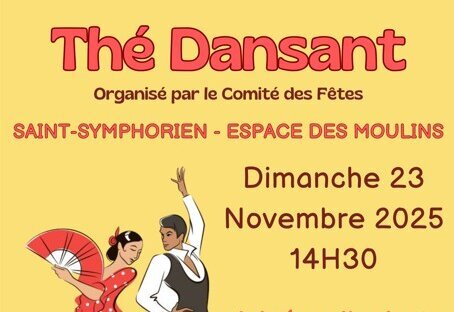 Affiche : Espace des Moulins Saint-Symphorien, dimanche 23 novembre 2025 à 14h30 – entrée 10€, boisson et pâtisserie offertes - Agrandir l'image, fenêtre modale