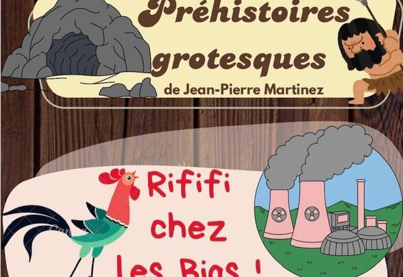 Affiche : pièces de Jean-Pierre Martinez et Jean-Paul Cantineaux. Salle des fêtes, 20h30. Tarifs : adulte 8 €, enfants 10-14 ans 2 €. - Agrandir l'image, fenêtre modale