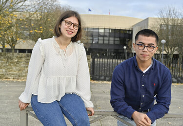 Mathilde et Alexis, étudiants en BTS Professions immobilières au lycée Jean-Macé