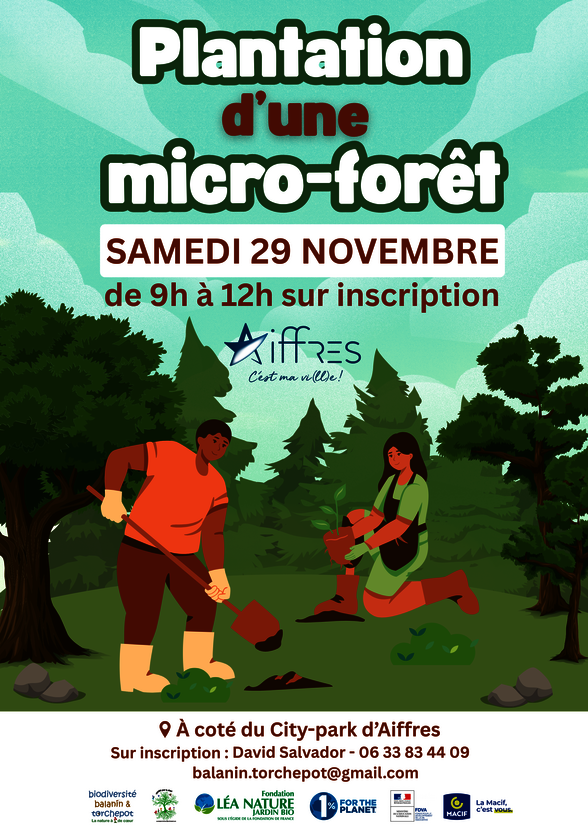 Affiche de l'événement à Aiffres : de 9h à 12h sur inscription – contact David Salvador, 06 33 83 44 09 - Agrandir l'image, fenêtre modale