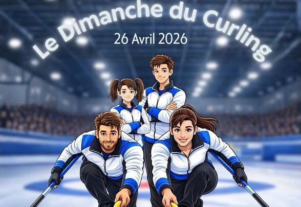 Affiche du tournoi de curling amateur du 26 avril 2026, ouvert à tous, organisé par Niort Glace. - Agrandir l'image, fenêtre modale
