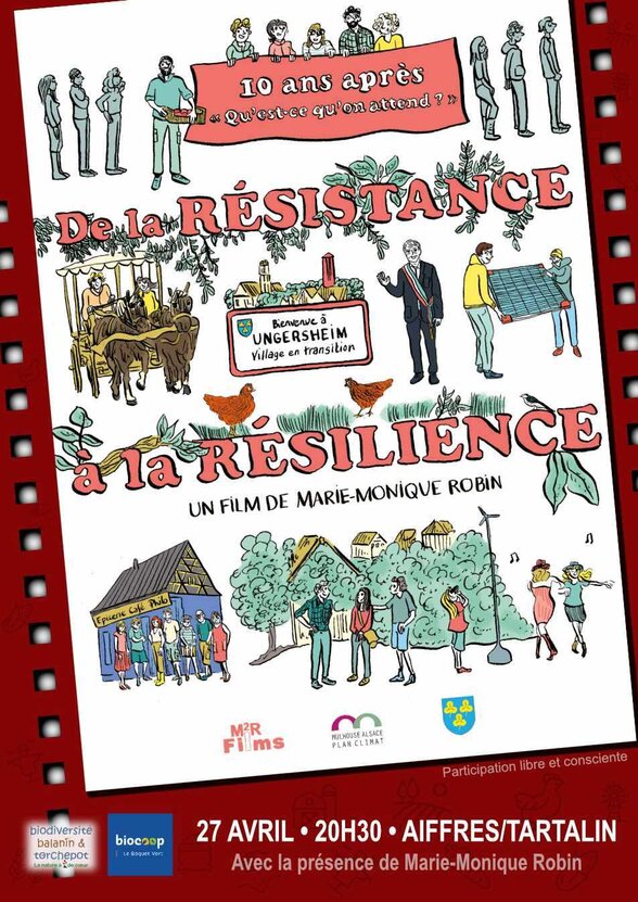 Affiche de la séance : 27 avril à 20h30 à Aiffres/Tartalin, en présence de Marie-Monique Robin, participation libre et consciente - Agrandir l'image, fenêtre modale