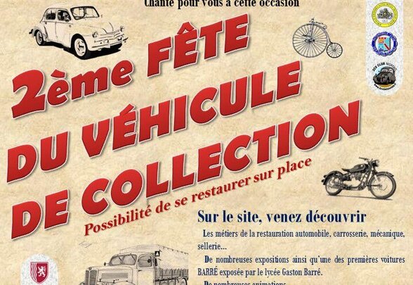 Affiche 2e Fête du Véhicule de Collection, Ferme de Chey à Niort, dimanche 7 juin 2026, 10h-18h, entrée gratuite - Agrandir l'image, fenêtre modale