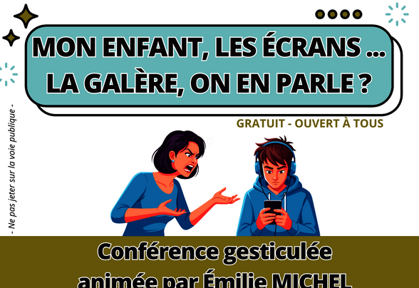 Affiche : conférence gesticulée le jeudi 26 février 2026 à 19h45 au Centre Socioculturel de Sainte-Pezenne, Niort - Agrandir l'image, fenêtre modale