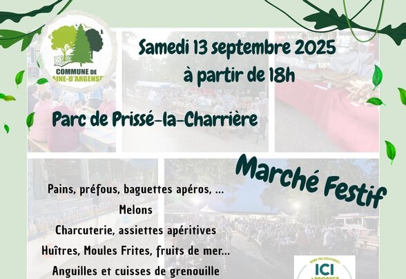 Affiche : samedi 13 septembre 2025 à partir de 18h au Parc de Prissé-la-Charrière - Agrandir l'image, fenêtre modale