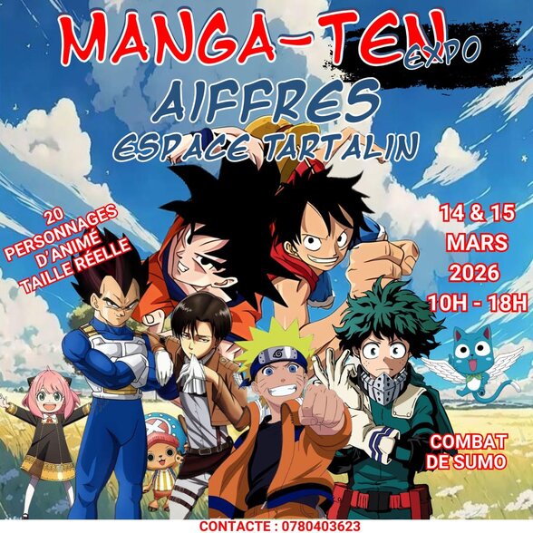 Affiche du festival Manga T'en à Aiffres - Agrandir l'image, fenêtre modale