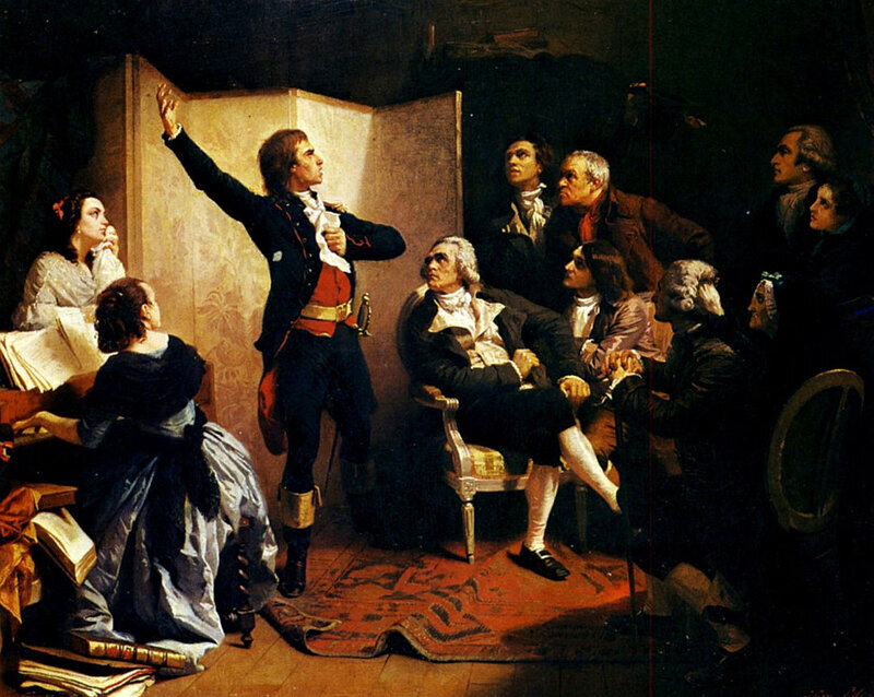 Tableau Rouget de Lisle chantant La Marseillaise