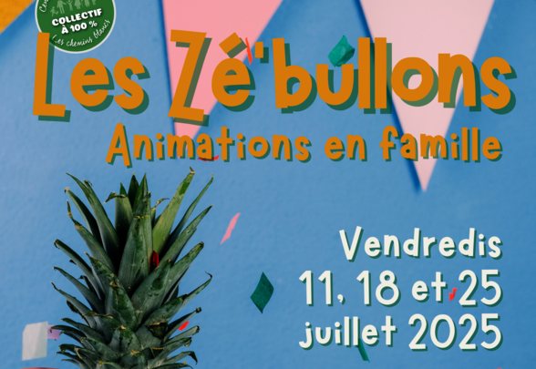 Affiche des animations en famille les vendredis 11, 18 et 25 juillet 2025, de 17h à 19h30, Parc Massujat - Agrandir l'image, fenêtre modale