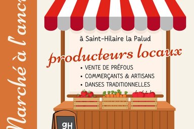 Marché à l'ancienne à Saint-Hilaire-la-Palud