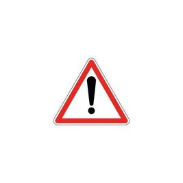Panneau triangulaire rouge à point d'exclamation noir, signalant un danger ou une situation d'alerte