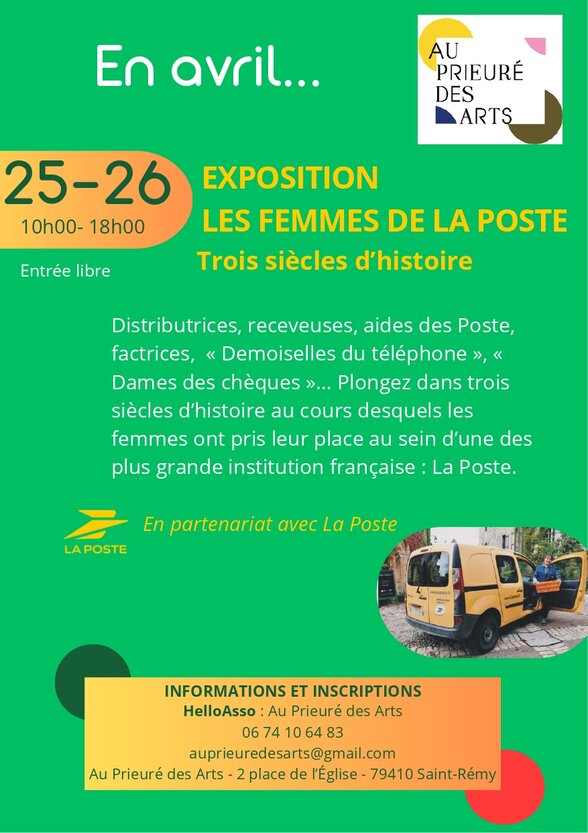 Affiche : 25-26 avril, 10h00-18h00, Au Prieuré des Arts, 2 place de l'Église, 79410 Saint-Rémy - Agrandir l'image, fenêtre modale