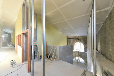 Travaux d'aménagement intérieur dans le Bâtiment du port, décembre 2019 Travaux d'aménagement intérieur dans le Bâtiment du port, décembre 2019