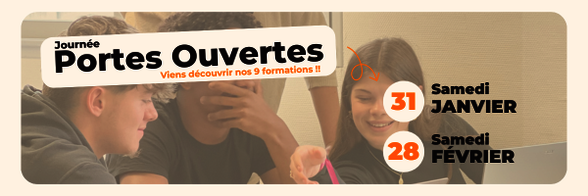 Bannière Portes Ouvertes Groupe Alternance Niort : deux sessions, samedis 31 janvier et 28 février, 9 formations - Agrandir l'image, fenêtre modale