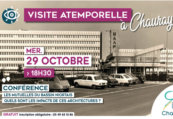 Affiche Visite Atemporelle à Chauray, mercredi 29 octobre à 18h30, gratuit sur inscription au 05 49 63 13 86 - Agrandir l'image, fenêtre modale