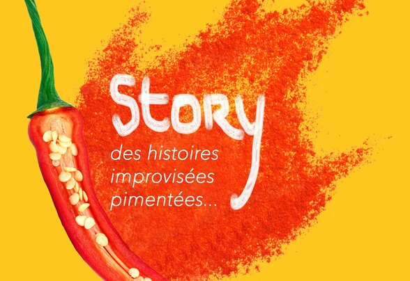 Affiche du spectacle « Story » – histoires improvisées pimentées – samedi 24 janvier 2026, 20h30, entrée 10€ - Agrandir l'image, fenêtre modale