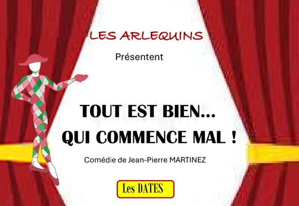 Affiche – comédie de Jean-Pierre Martinez. Réservations : 06 95 18 23 05 ou 06 70 71 62 68. - Agrandir l'image, fenêtre modale
