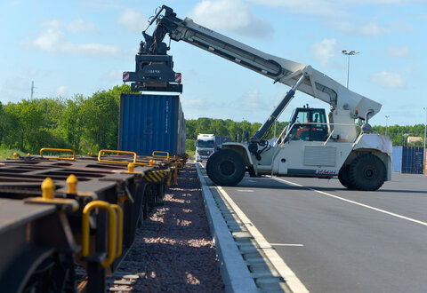 La plateforme multimodale Niort Terminal, site de Niort-Saint-Florent