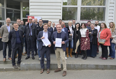 SIgnature de partenariat entre Origine France Garantie et Entreprise du patrimoine vivant dont ENO a recu le label et la certification.