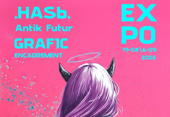 Affiche de l'expo .HASb. du 19 août au 6 septembre 2025 – vernissage le 22 août à 18h, 13 place du Temple, Niort - Agrandir l'image, fenêtre modale